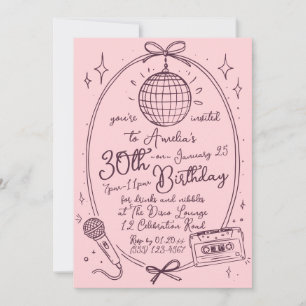 Convite para Festa de Karaokê de Aniversário de 30