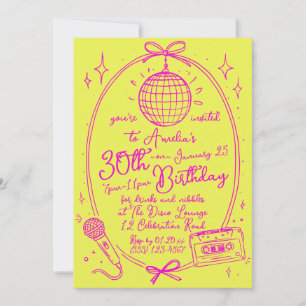 Convite para Festa de Karaokê de Aniversário de 30
