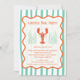 Convite para Festa de Lagosta – Marisco de Verão,