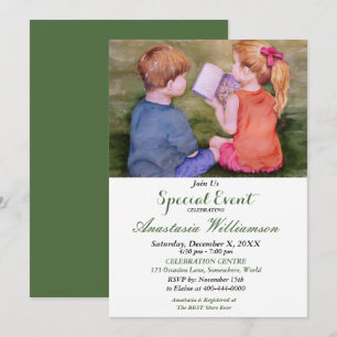 CONVITE PARA FESTA DE LEITURA DE AMIGOS E FAMÍLIA