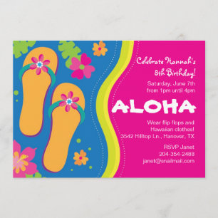 Convite para Festa de Luau Havaiano