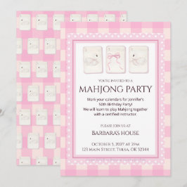 Convite para Festa de Mahjong, cisnes grandmillenn