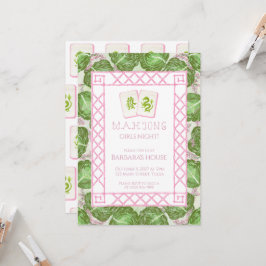Convite para Festa de Mahjong, Repolho e Rosa