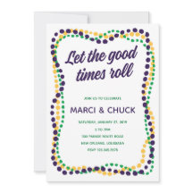 Convite para Festa de Mardi Gras
