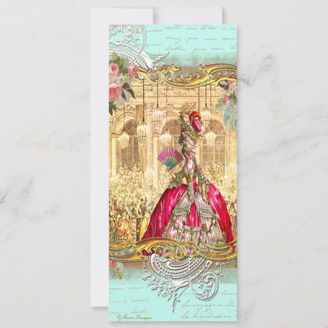 Convite para Festa de Marie Antoinette em Versaill (Frente)