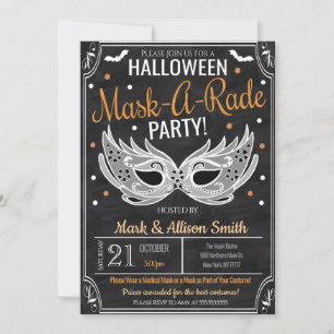 Convite para Festa de Mascarada de Halloween