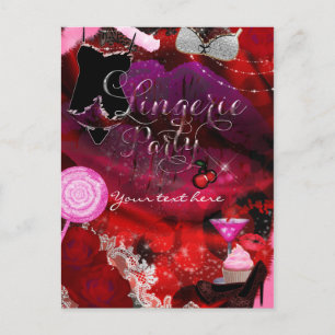 Convite para Festa de Meninas com Lingerie e Doces