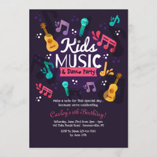 Convite para Festa de Música e Dança para Crianças