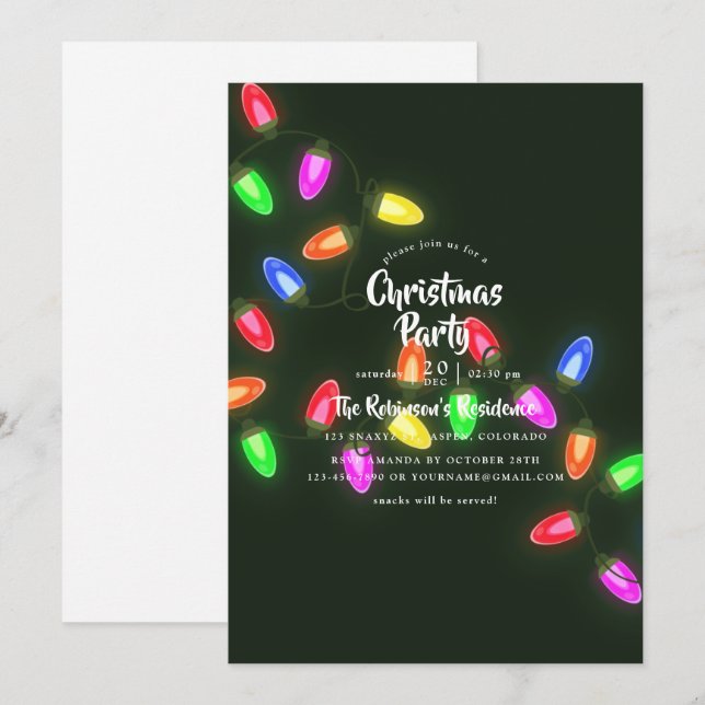 Convite para Festa de Natal (Frente/Verso)