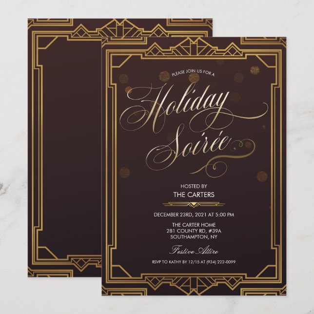 Convite para Festa de Natal (Frente/Verso)