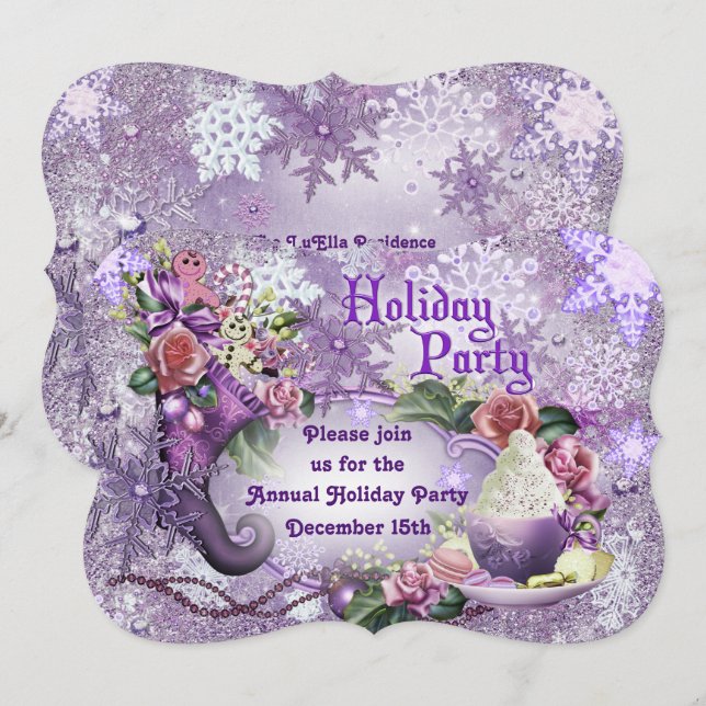 Convite para Festa de Natal (Frente/Verso)