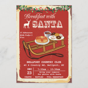 Convite para Festa de Natal Café da Manhã com Papa