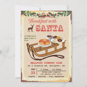 Convite para Festa de Natal Café da Manhã com Papa
