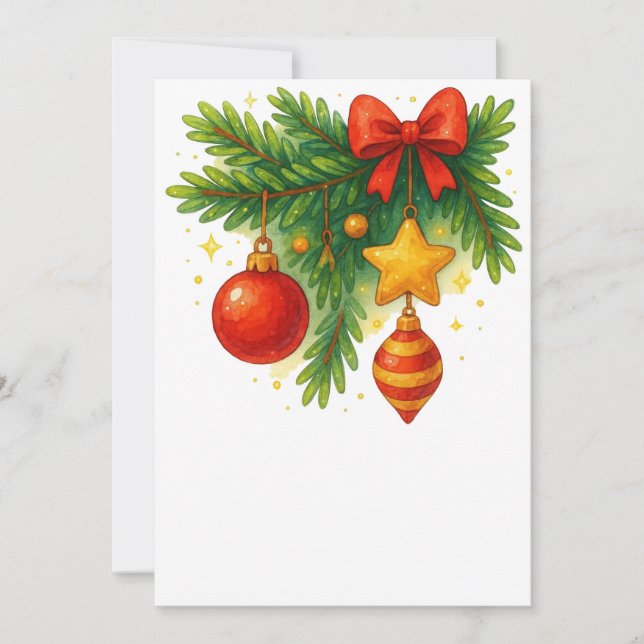 Convite para festa de Natal. Cartão postal de Nata (Frente)