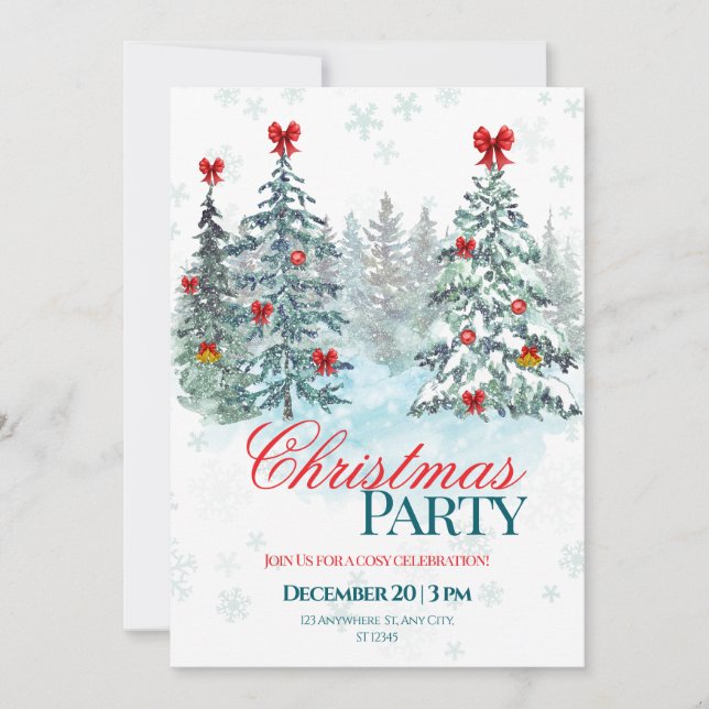 Convite para Festa de Natal | Celebração de Fim de (Frente)