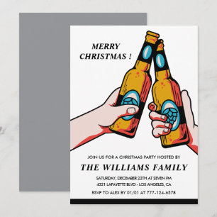 Convite para Festa de Natal Cerveja Drinks