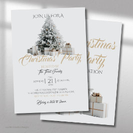 Convite para Festa de Natal com Árvore e Presentes