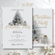 Convite para Festa de Natal com Árvore e Presentes