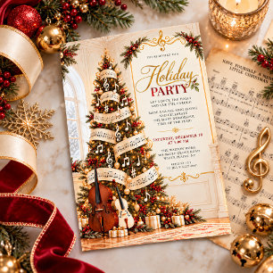 Convite para Festa de Natal com Música de Natal