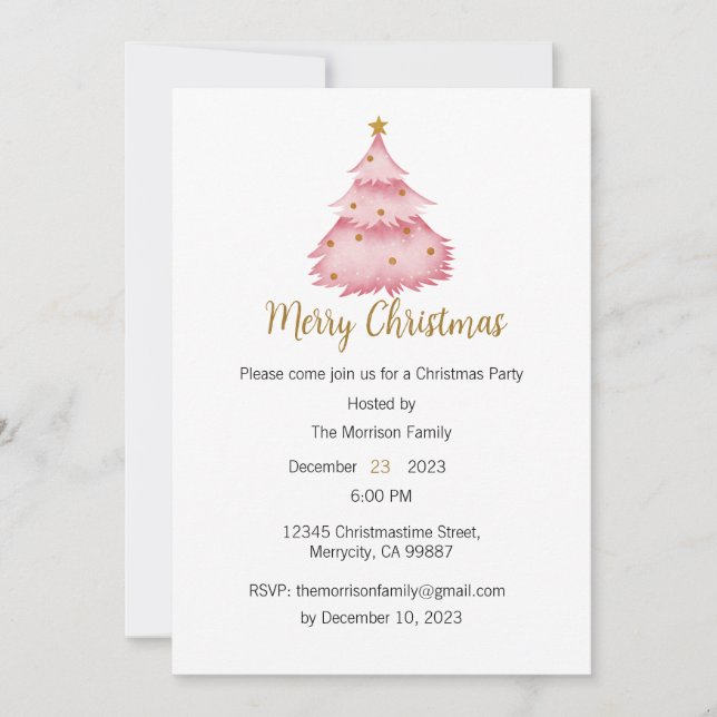 Convite para Festa de Natal, Convite de Natal (Frente)