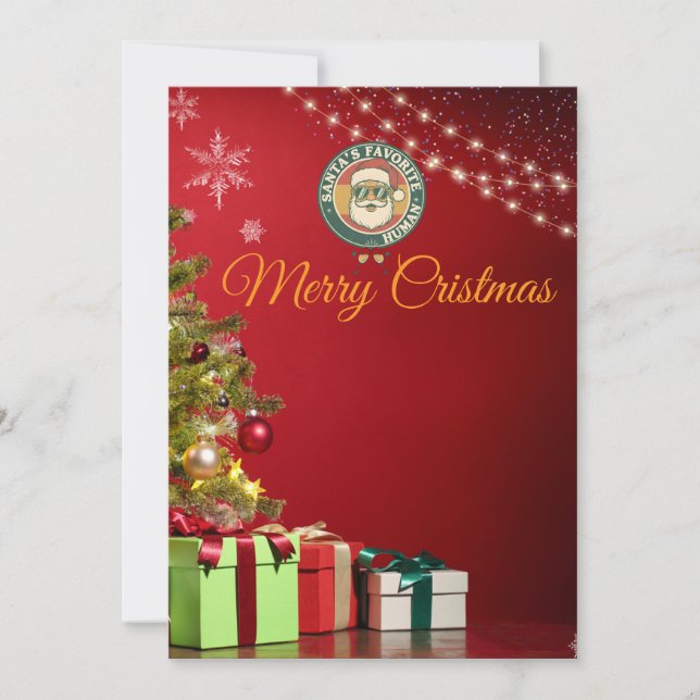 Convite para Festa de Natal Convite de Natal com P (Frente)