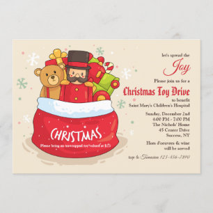 Convite para Festa de Natal de Campanha de Brinque