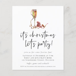 Convite para Festa de Natal de Champagne de Orçame