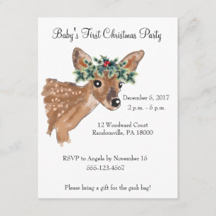 Convite para Festa de Natal de Deer