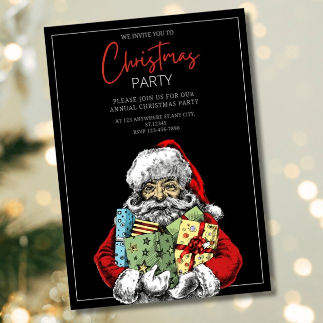 Convite para festa de Natal de Papais noeis minima (Criador carregado)