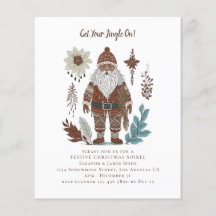 Convite para Festa de Natal de Papais noeis Nórdic