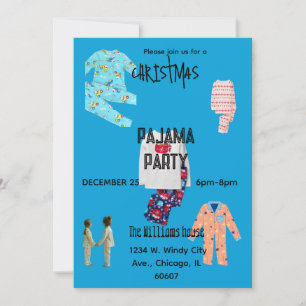 Convite para Festa de Natal de Pijama