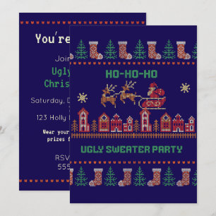 Convite para Festa de Natal de Suéter Feio