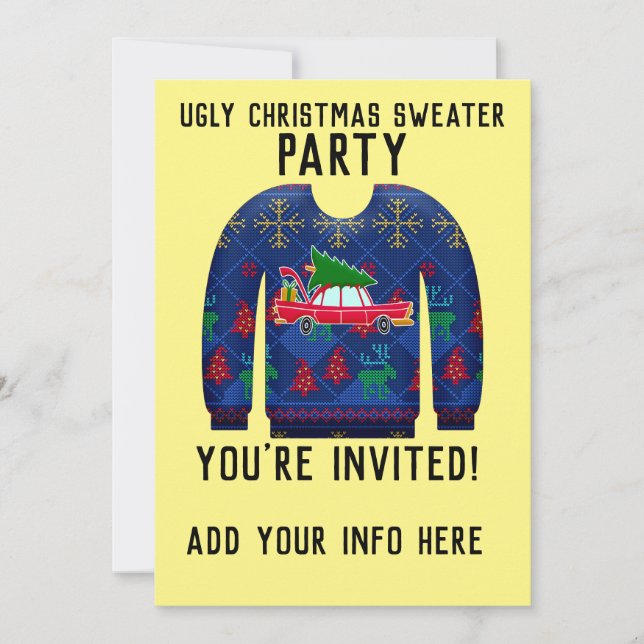 CONVITE PARA FESTA DE NATAL DE SUÉTER FEIO (Frente)