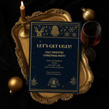 Convite para Festa de Natal de Suéter Feio Elegant