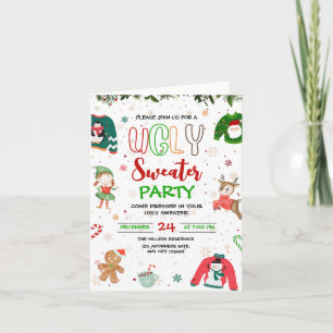 Convite para Festa de Natal de Suéter Feio, Natal 