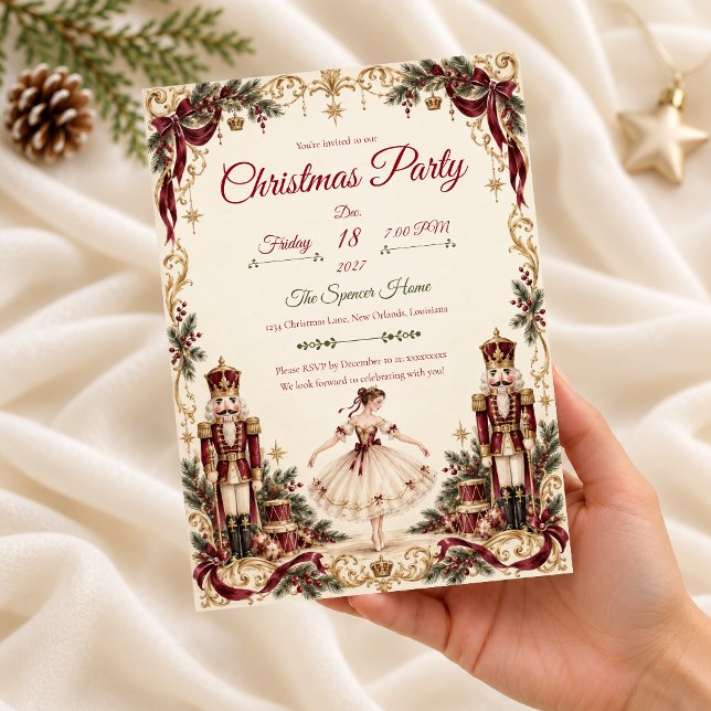 Convite para Festa de Natal do Ballet Noite de Nat (Criador carregado)