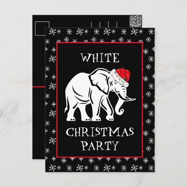 Convite para Festa de Natal do Elefante Branco (Frente/Verso)