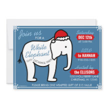 Convite para Festa de Natal do Elefante Branco (Az