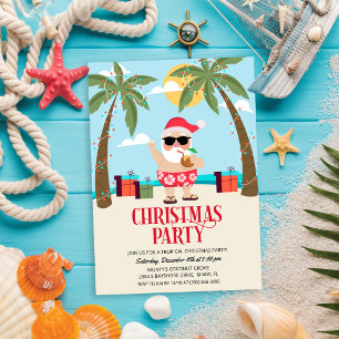 Convite para Festa de Natal do Papai Noel de Verão