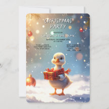 Convite para Festa de Natal do Pequeno Pato
