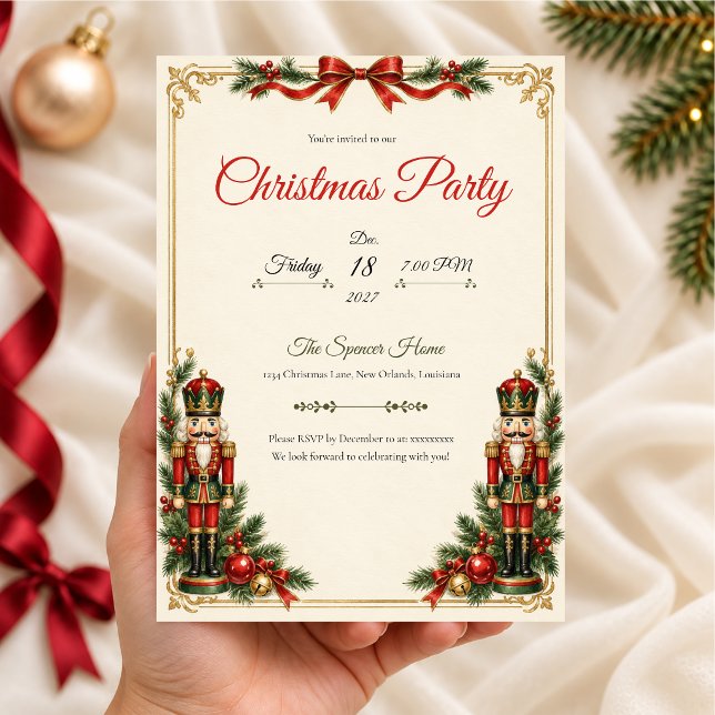 Convite para Festa de Natal do Quebra-Nozes Real (Criador carregado)
