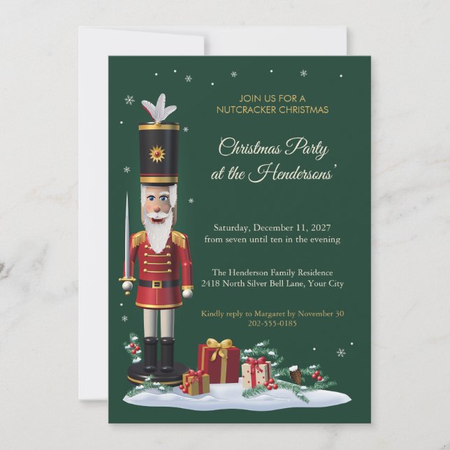 Convite para Festa de Natal do Soldado Quebra-Noze (Frente)