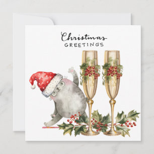 Convite para Festa de Natal do Yoga com Gato de Sa