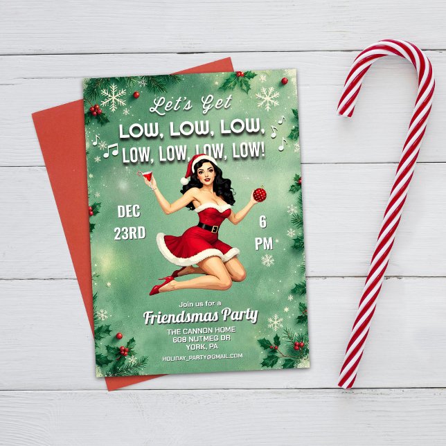 Convite para Festa de Natal dos Amigos Holiday Chr (Criador carregado)