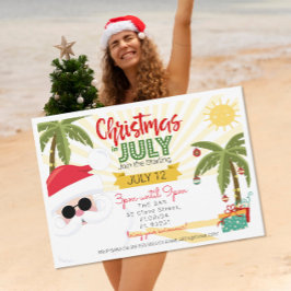 Convite para festa de Natal em julho, diversão no