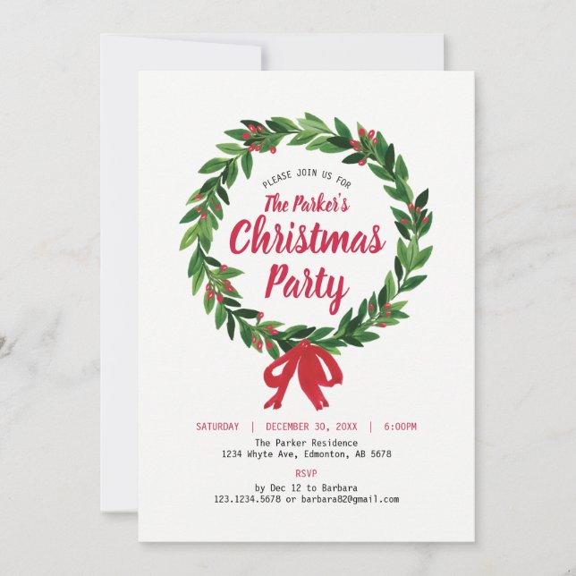 Convite para Festa de Natal / Feriado (Frente)