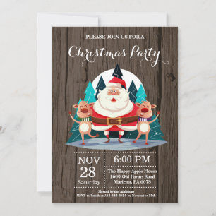 Convite para Festa de Natal Feriado Papai Noel