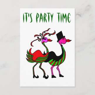 Convite para Festa de Natal Flamingo