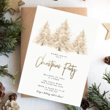 Convite para Festa de Natal | Inverno Branco Elega