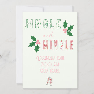 Convite para Festa de Natal Jingle and Mingle 